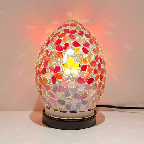 Egg lamp mini red flower - mini, tile