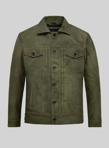 Men olive green - green, 100%