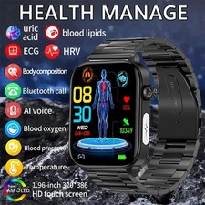 UK 2025 New Medical Grade Smart Watch Blood Pressure Oxygen Heart Rate Bluetooth