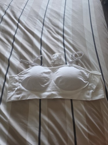 White elasticated bra with - elasticated,