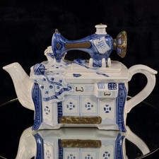 Novelty sewing machine teapot - sewing,
