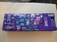 Smiggle purple pencil case box - smiggle,