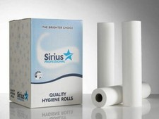 12 x Sirius Hygiene Couch Bed Roll Tissue White 20" rolls 40m perforated Medical