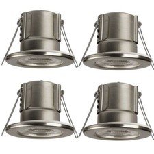 4X 5W Fire Rated LED Dimmable Down light Spot Spot lights IP65 Chrome Warm White