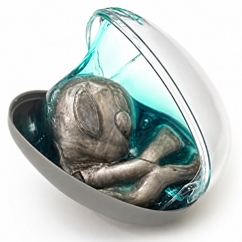 Mini alien egg - alien, goo