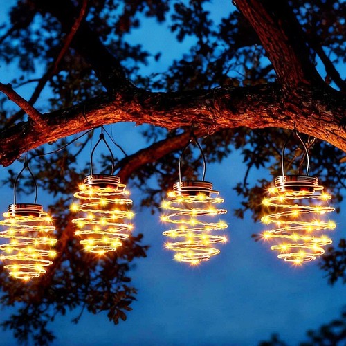 4pcs solar spiral - spiral, led