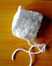 Handmade Hand Crocheted Baby Girl Filet Hat/Bonnet  acrylic  various sizes/cols.