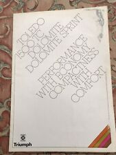 Triumph Car Range Sales Brochure 1970’s