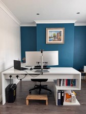 Premium, Glossy, White Corner/ L Shaped Desk. 77cm x 60cm x 180cm x 160cm