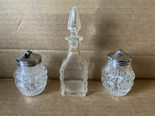 Vintage cut glass condiment - cut,