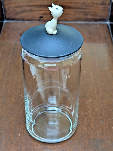 Alessi mio cat food glass - cat, jar