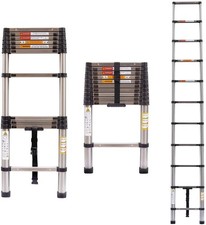 Telescopic Ladder 2.6M–5M | Folding Loft & Roof Ladder | Compact Storage