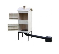 Traditional Smoker Oven With Chimney Double Spruce Wood Garden Fire Chamber