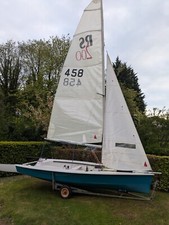 RS200 sailing dinghy 458 with combi trailer and two sets of sails