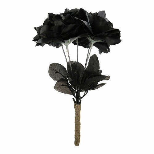 Black roses bouquet gothic - black,