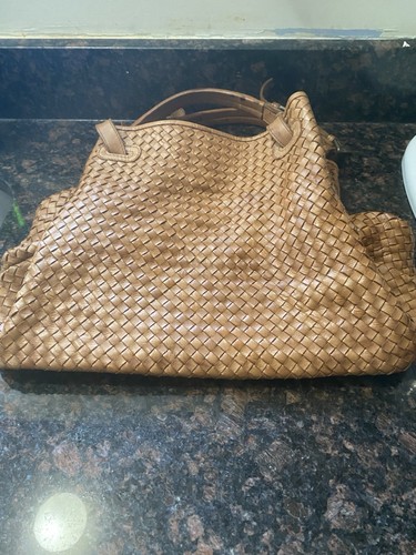 Valentina large woven brown - large,