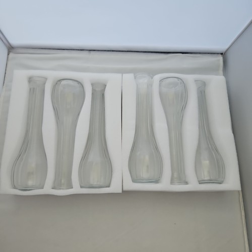 Glass bud vases - flower:, 6