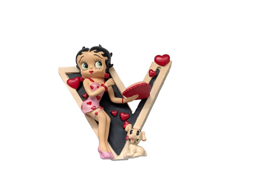 Betty boop letter figurine - letter, v