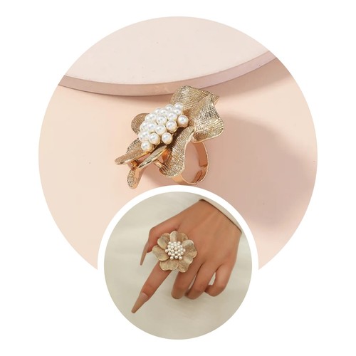 Clustered pearl ring - pearl,