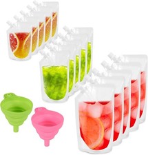 15Pcs Drink Pouches with 2pcs