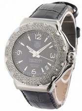 Ladies TAG Heuer Quartz Date F1 Formula 1 Black - Diamond Bezel - 37mm - WAC1214