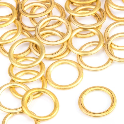 Brass curtain rings hollow - brass,