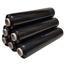 1-6 ROLLS PALLET STRETCH SHRINK WRAP BLACK CLEAR PACKING CLING FILM STRONG LONG