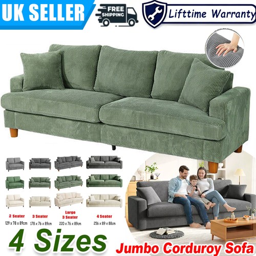 Seater corduroy sofa - corduroy, soft