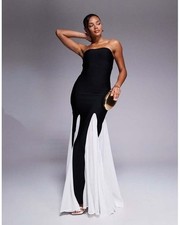 River Island Black &White Maxi