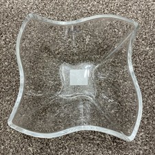 Vintage Villeroy & Boch German Crystal New Wave Modern Square Bowl Dish