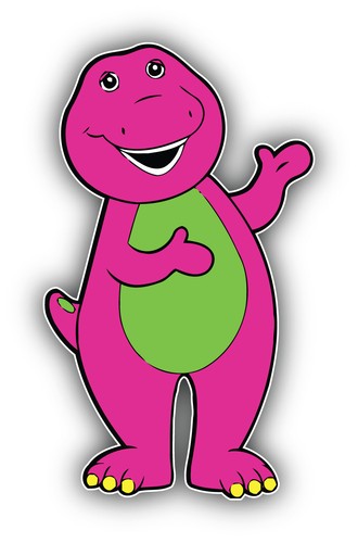 Barney cartoon sticker bumper - barney,