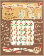 Attractive original 1930s Kaylee ceramic transfers in original envelope