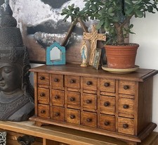 Antique 18 Drawer Hardwood