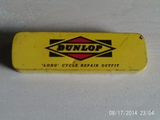 VINTAGE 1970's DUNLOP LONG CYCLE REPAIR OUTFIT TIN BOX & INCOMPLETE CONTENTS
