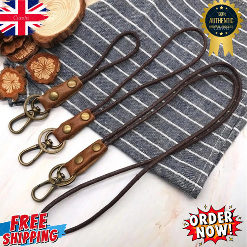 Leather lanyard neck strap for - neck,