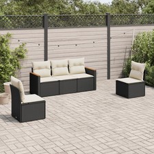 Garden Sofa Set Black