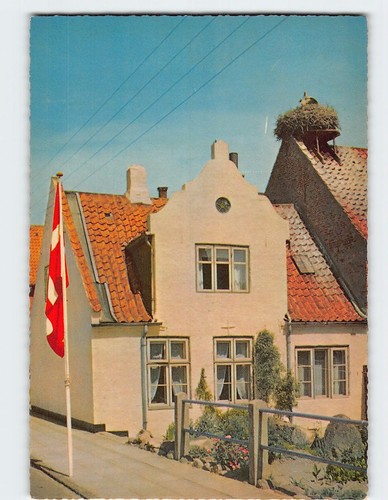 Postcard storks nest varde - nest,