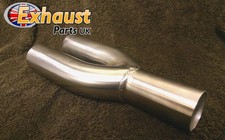 Exhaust Y Piece 2 into 1 Divider 57mm 2.25" Stainless Steel Bike Kit Collector