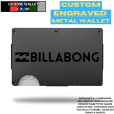 Billabong Surfboards Laser Engraved Onto An Aluminum Wallet