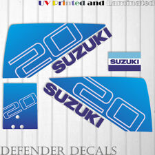 Suzuki 20 hp DT20 2 stroke outboard engine decal sticker set kit reproduction