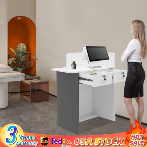 Modern front desk reception - desk,