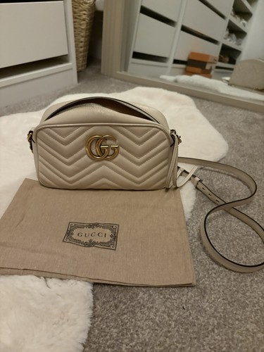 Gucci marmont beige leather - gucci,