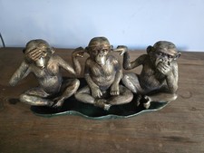 Monkey Ornament 'See Speak Hear No Evil' Figurine Statue Sculpture