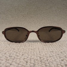 Calvin Klein Aries Sunglasses CK 2014 Brown Oval Eyeglasses Spectacles