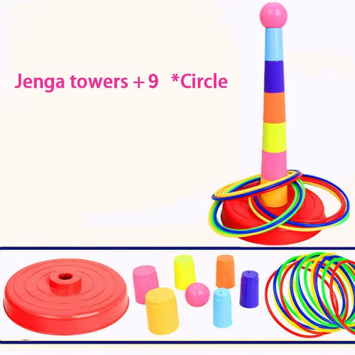 Children throw circle game - children,