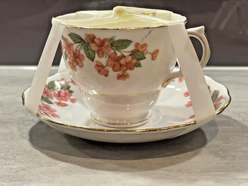 Handmade vintage teacup candle - vintage,