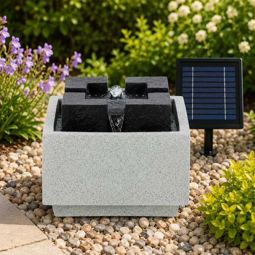 Solar cube water - solar, fountain