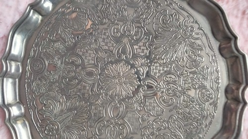 Vintage silver plated tray - vintage,
