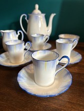 Vintage Art Deco Blue & Yellow