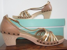 Clarks Sandals Ruffus Gold Leather UK 7  41  D Used £25.99